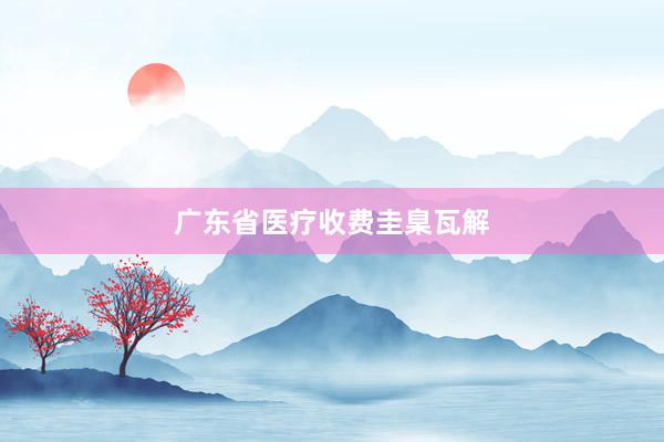 广东省医疗收费圭臬瓦解